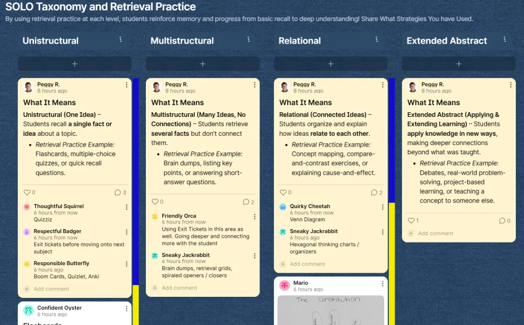 Exploring Retrieval Practice via the Lens of the SOLO Taxonomy TCEA EduSky