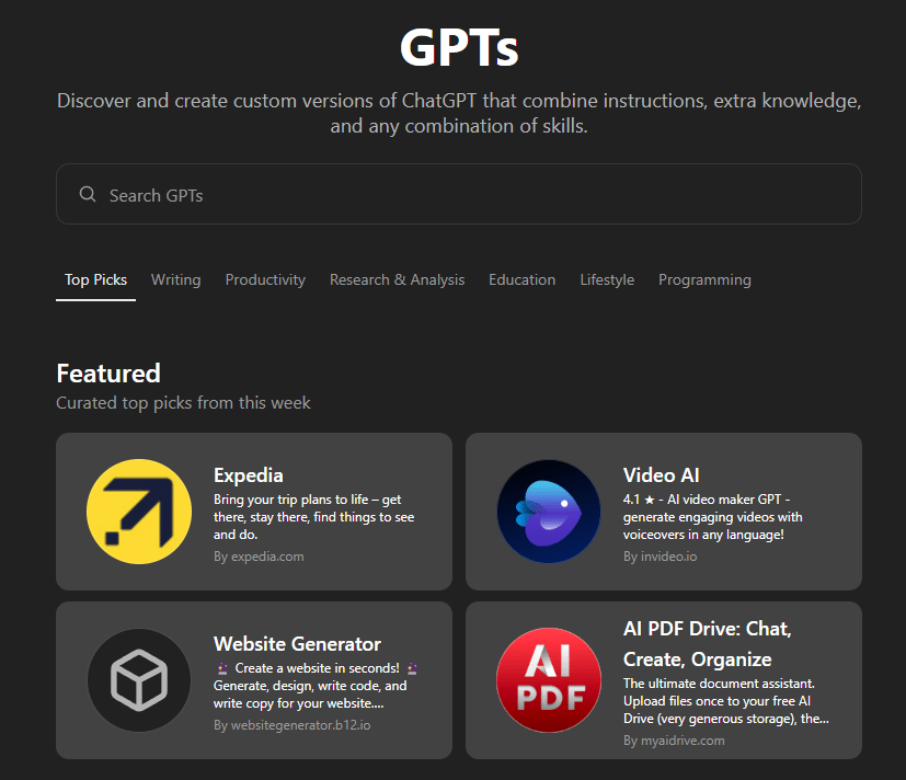 Creating Custom GPTs in Perplexity