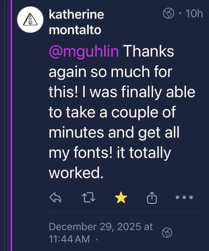 Moving Fonts: Windows to GNU/Linux