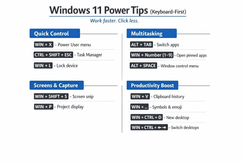 Windows: Work Faster, Click Less