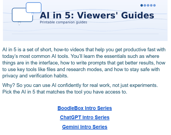 NSPA: AI in 5 for ChatGPT