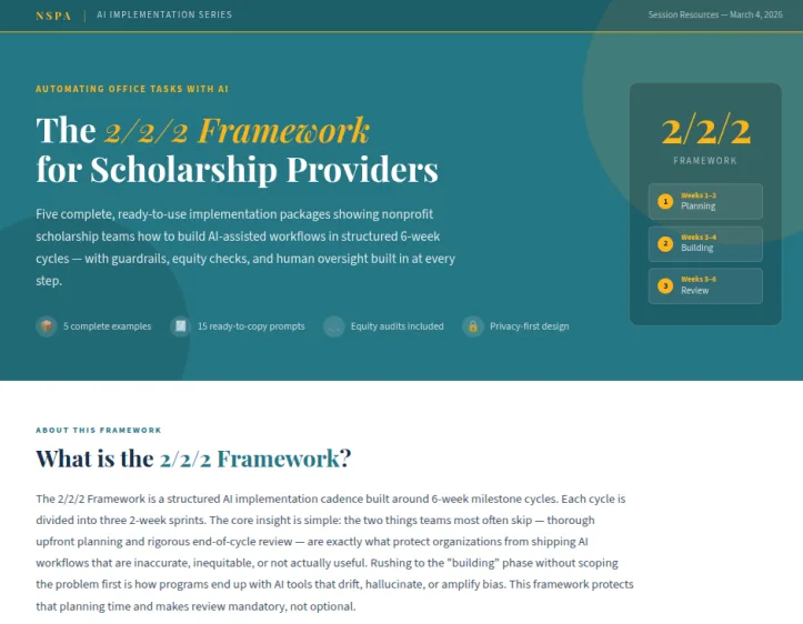 Exploring 2/2/2 Framework Claude SectionAI AI NSPA