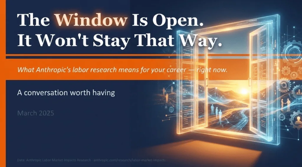The Window is Open. It Won't Stay That Way.