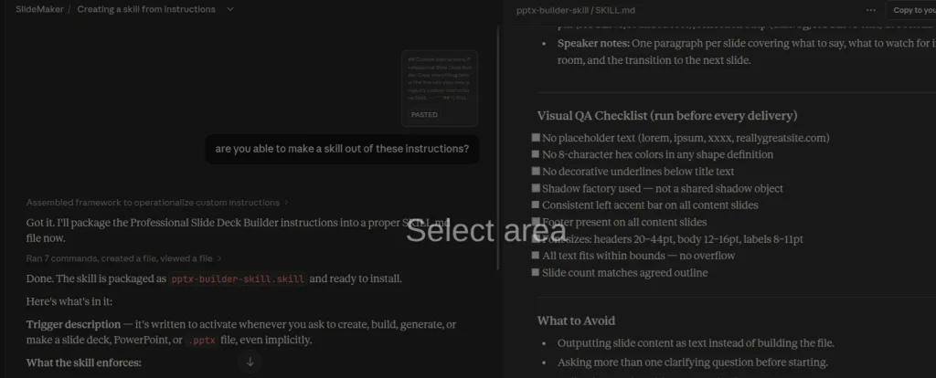 Claude: Make a Skill - Infographics and Slide Decks