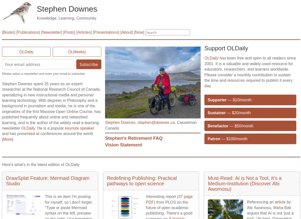 Supporting Stephen's Web