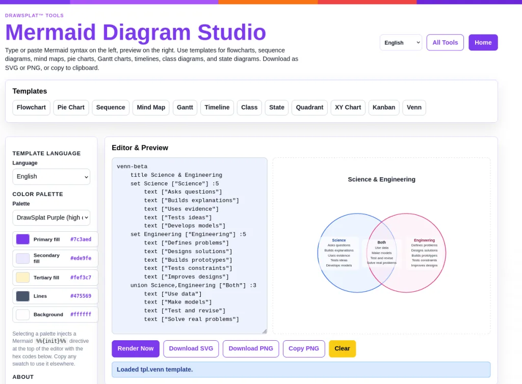 DrawSplat Feature: Mermaid Diagram Studio (Updated) EduSky education mermaid