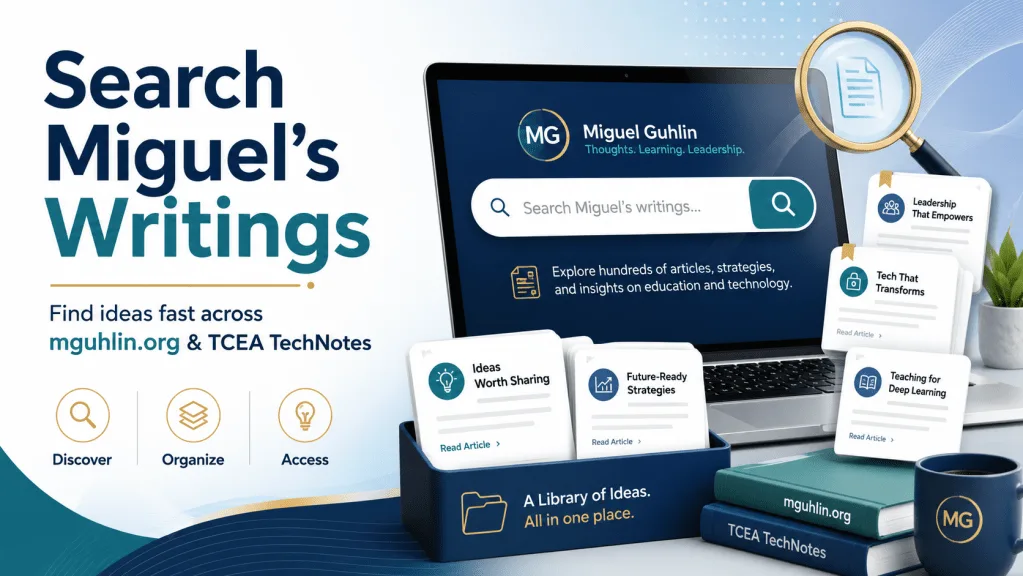 New Search Tool Makes Miguel Guhlin’s Writing Easier to Find