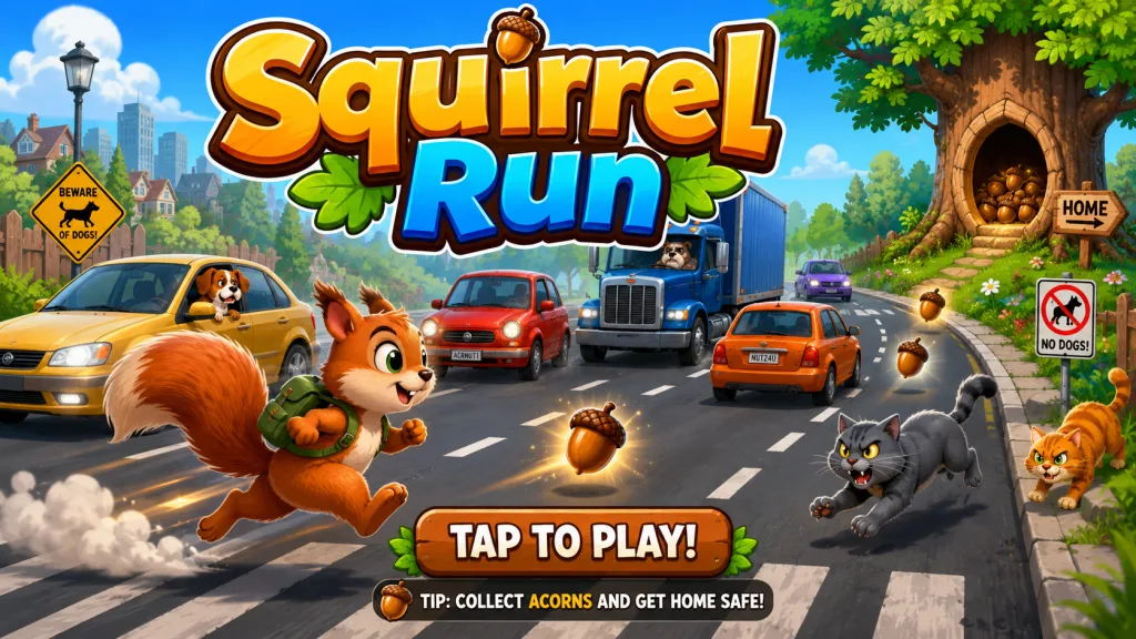DrawSplat Game: Squirrel Run