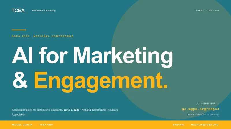 NSPA4: AI for Marketing & Engagement: A Nonprofit Toolkit