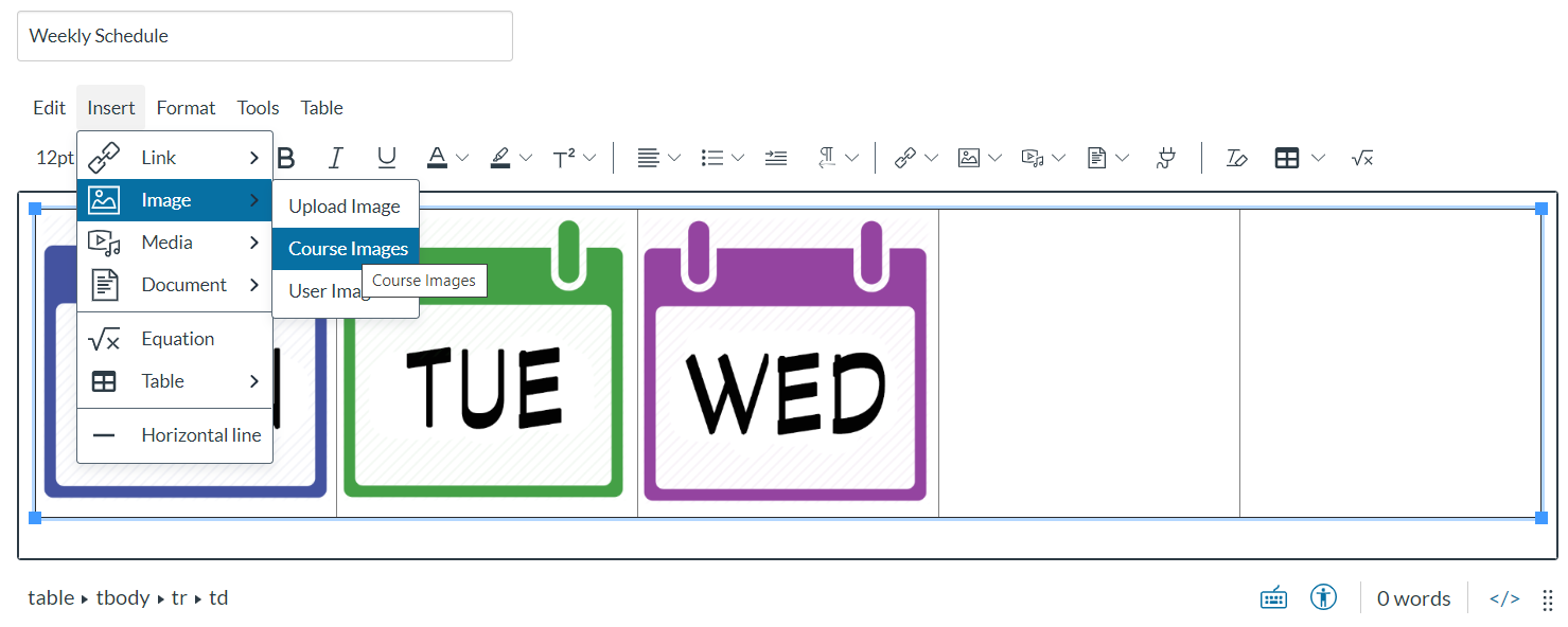 button menus