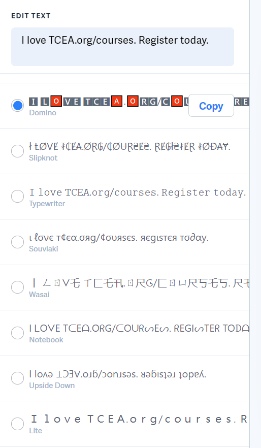 text generator