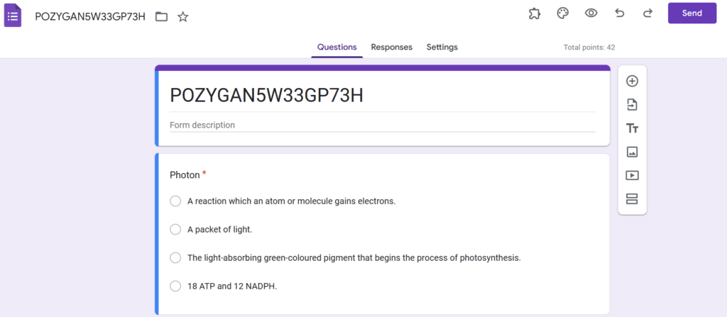 Google Forms to be converted to Quizziz